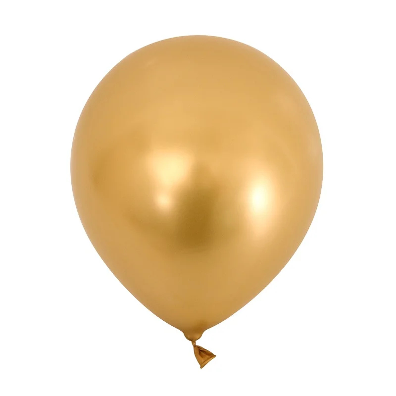 10 шт./лот, металлические темно-зеленые воздушные шары, свадебные украшения для дня рождения, латексные металлические хромированные воздушные гелиевые шары - Цвет: Chrome gold