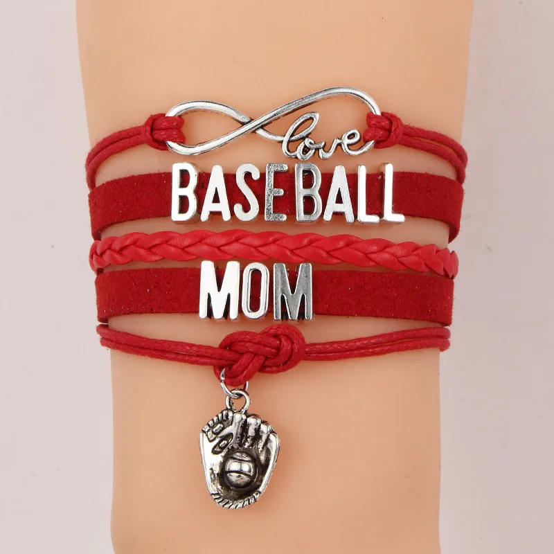 10pcs Lot Infinity Love Baseball Mom Bracelet Glove Charm 10pcs Lot Infinity Love Baseball Mom Bracelet Glove Charm Bracelets Bangles Jewelry Friendship For Women In Chain Link