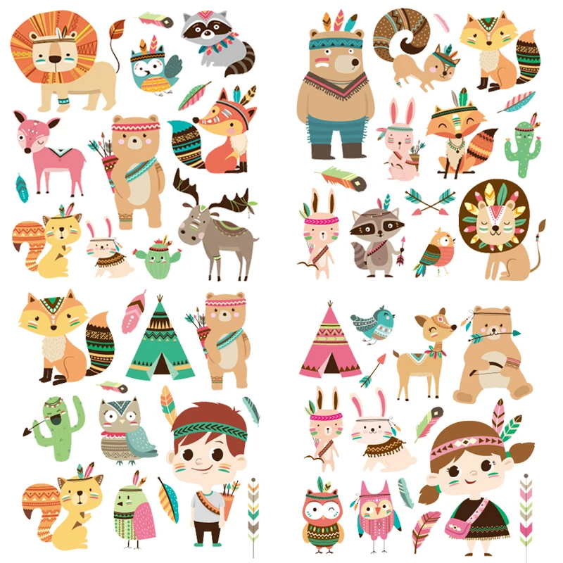 

10 * 11cm Set Of Cartoon Animal Patches Children's Clothing Patches A-level Washable Heat Press Appliqued