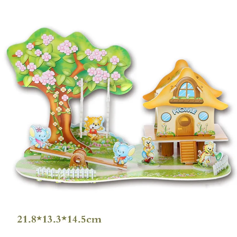 Brinquedo-Education-Jigsaw-Puzzles-For-Kids-Children-Toys-Developmental-3D-DIY-Puzzle-Lovely-Paper-Castles-Houses-TY0002 (5)