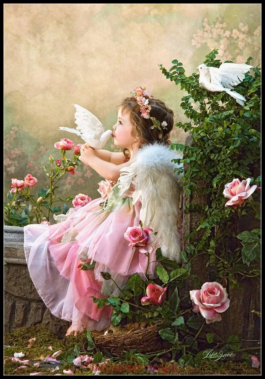 Angel Kisses-Counted Cross Stitch Kits-DIY Handmade Needlework For Embroidery 14 ct Cross Stitch Sets DMC Color