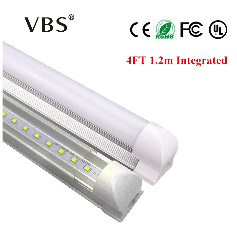 25pcs/lot T8 Integrated Led Tube Lights 4ft 1200mm LED Bulbs Tubes Warm/Cool White SMD2835 Led