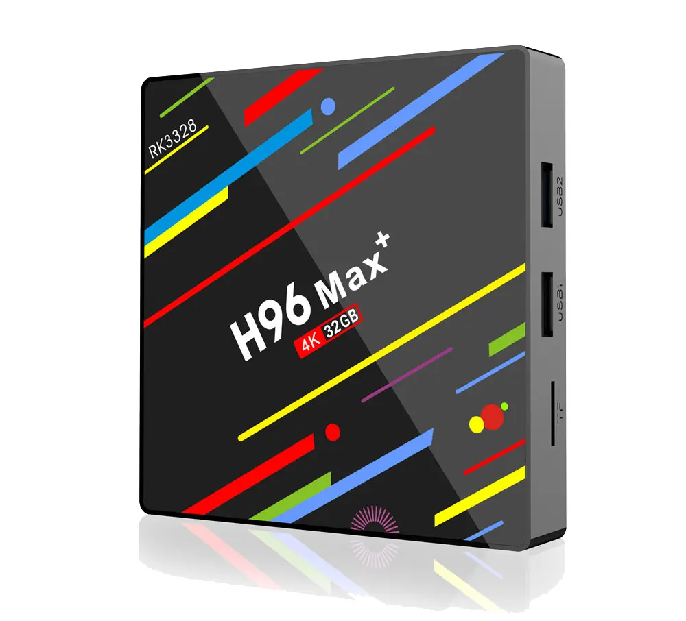 Новейший Android 8,1 H96 Max+ RK3328 четырехъядерный 64 бит 4 ГБ 32 ГБ 4K HD 2,4G/5G Wifi H.265 USB 3,0 Neflix Youtube медиа-проигрыватель Google