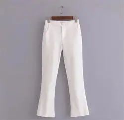 MLCRIYG 2019 весна новый шаблон Корейская Высокая талия шерстяные для досуга прямой костюм брюки lm19211