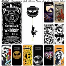 Caliente jack skellington de silicona suave funda para Samsung Galaxy S10 S9 S8 más S7 borde A6 A8 más A7 A9 2018 A5 2017 de la cubierta a la moda de la