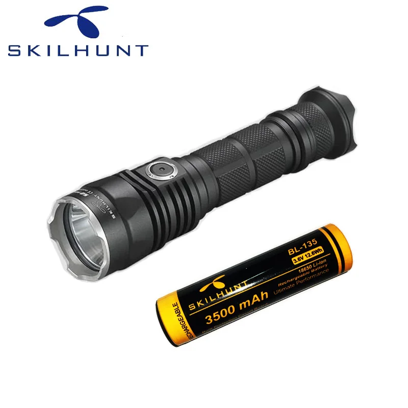 SKILHUNT S2 PRO CREE XP-L HD или HI светодиодный USB Перезаряжаемые тактический 1250 люмен/1100 люмен фонарь с аккумулятором - Испускаемый цвет: S2 with 3500