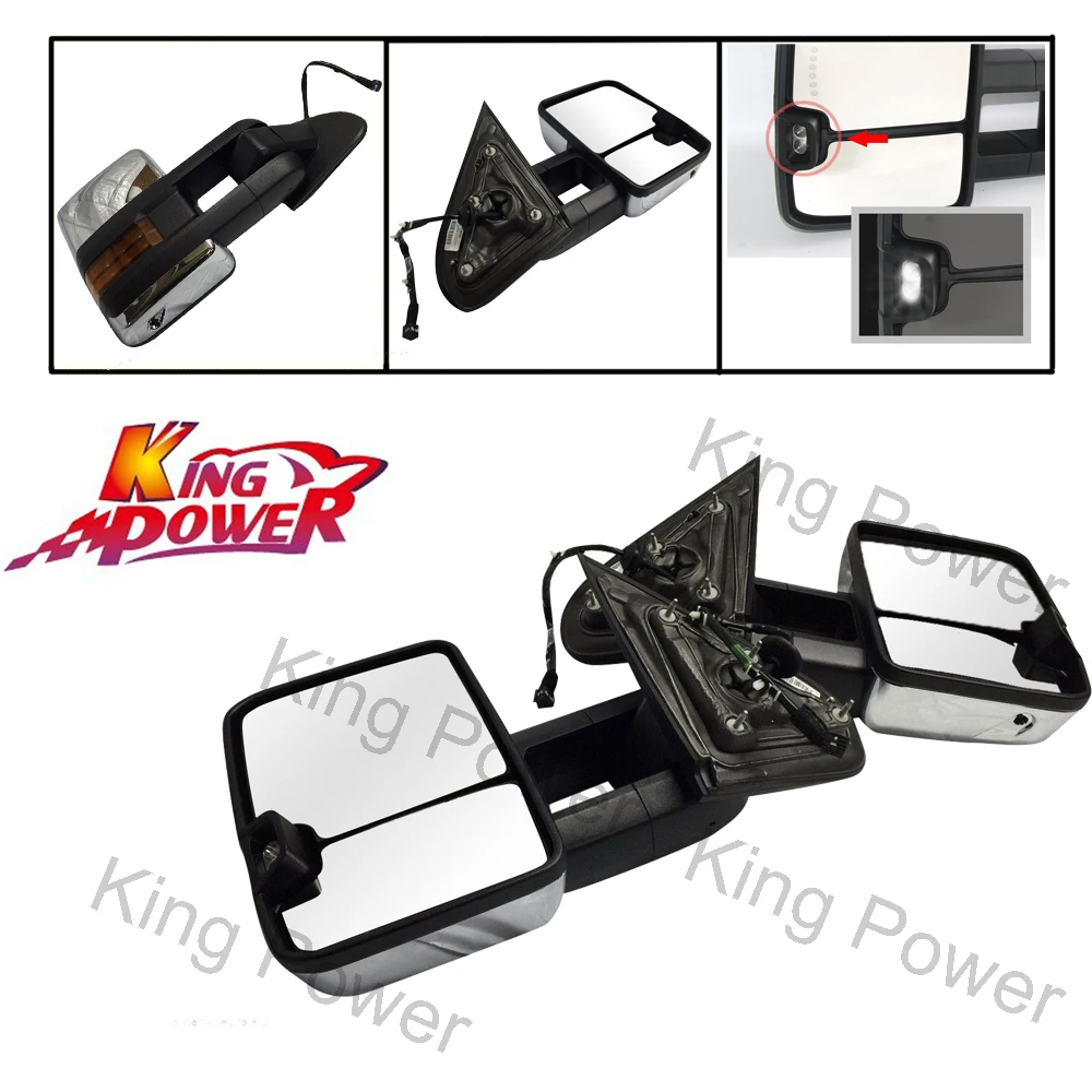 Tow Mirror Backup Light+Power Heated Clearance For Silverado 2014-2018 Sierra