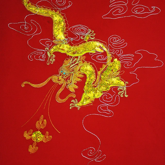 Patchs chinois traditionnels Dragon phénix Double bonheur, 5 pièces, Badges  décoratifs de mariage, autocollants pour vêtements