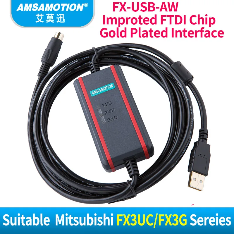 FX-USB-AW FTDI Кабель связи подходит для Mitsubishi FX1N/2N/FX3UC/FX3G серии ПЛК кабель для программирования - Цвет: FTDI-Isolation