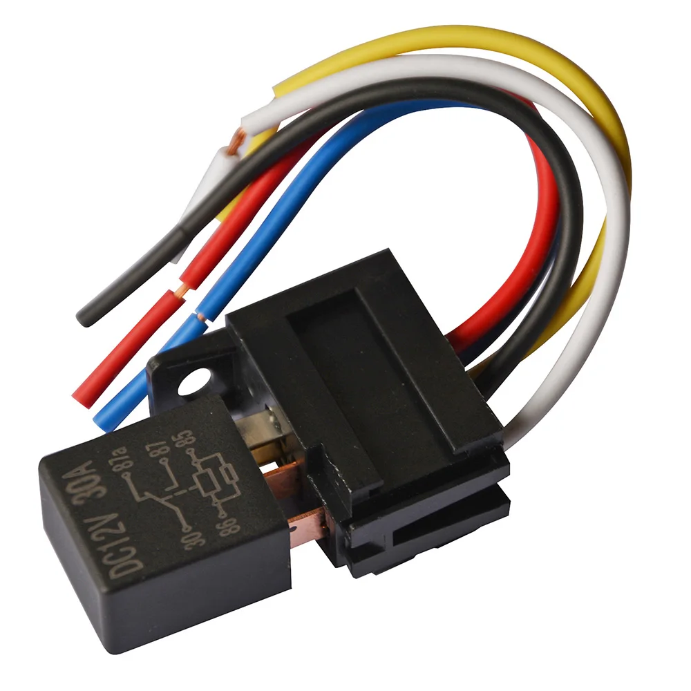 1 Set Car Relay and Socket 12V / 24V 30A 5 Pin SPST Multi Purpose Heavy