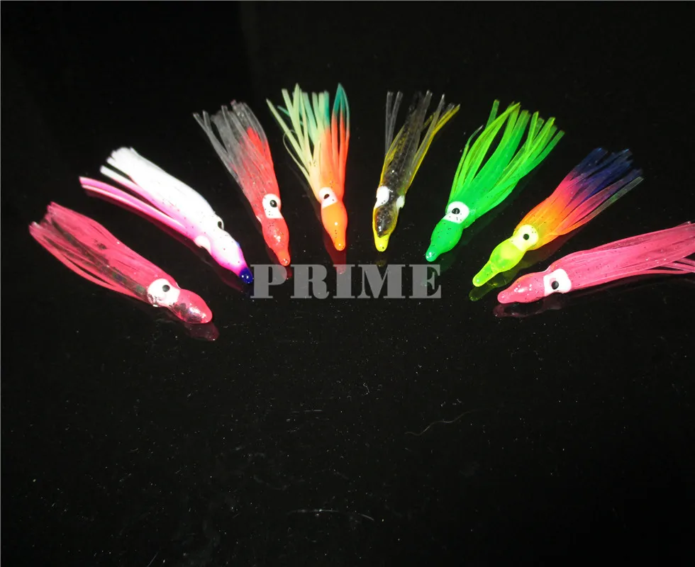 

4cm 5cm 6cm Mixed color Fishing Luminous octopus skirt squid lure octopus Rig soft bait squid lure fishing sets of china