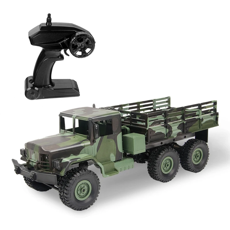 

2.4G 1:12 6WD Off-road Military Truck RC LED Lights RTR Metal C-shaped girders Four-wheel drive Military Truck car