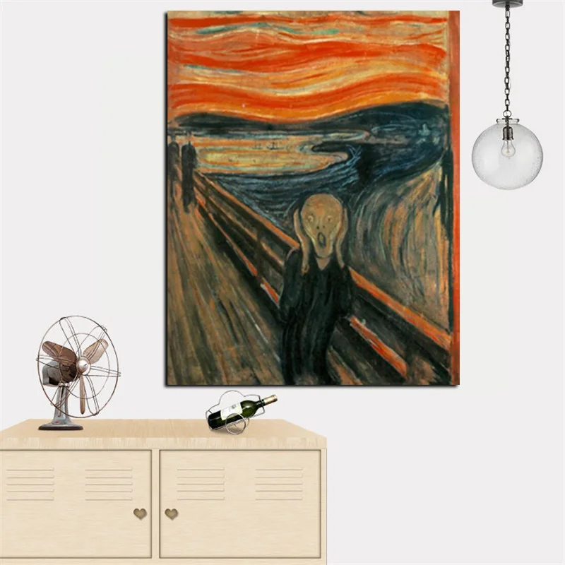 Digital HD Prints Edvard Munch Scream Abstract Oil Painting on Canvas Art Poster Wall Picture for Living Room Home Cuadros Decor (5)