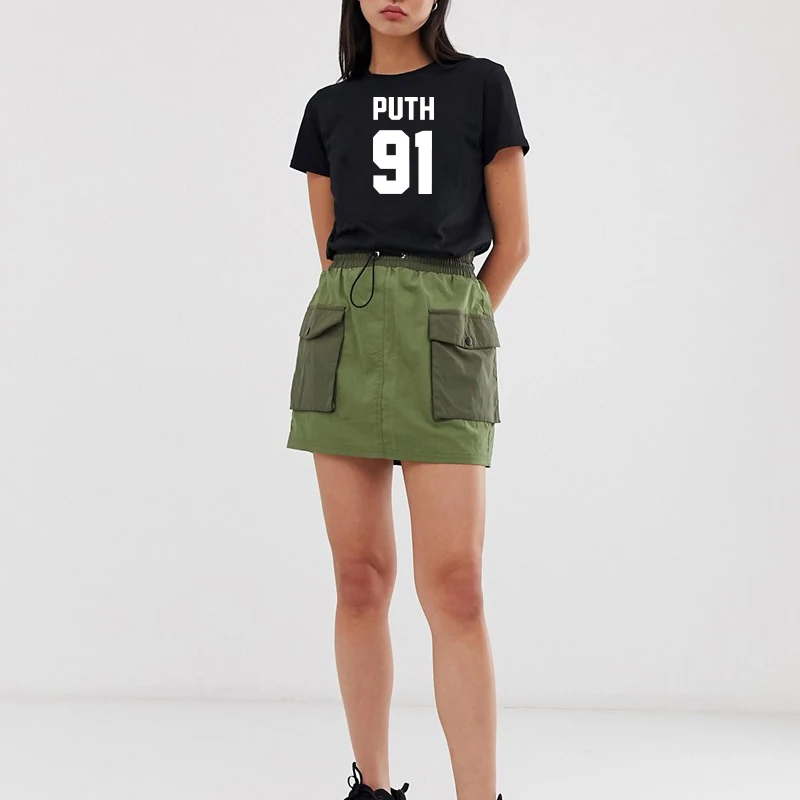 

Simple 2019 Summer T-shirts for women Cotton Blend Tees Casual Ladies Black Tops Short sleeve Women vintage Letter Print Tee