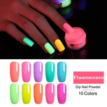 Ur Sugar 5 мл Неон фосфор погружающийся порошок для ногтей ультратонкие украшения для дизайна ногтей флуоресцентный блеск светящийся пигмент пыль натуральный сухой