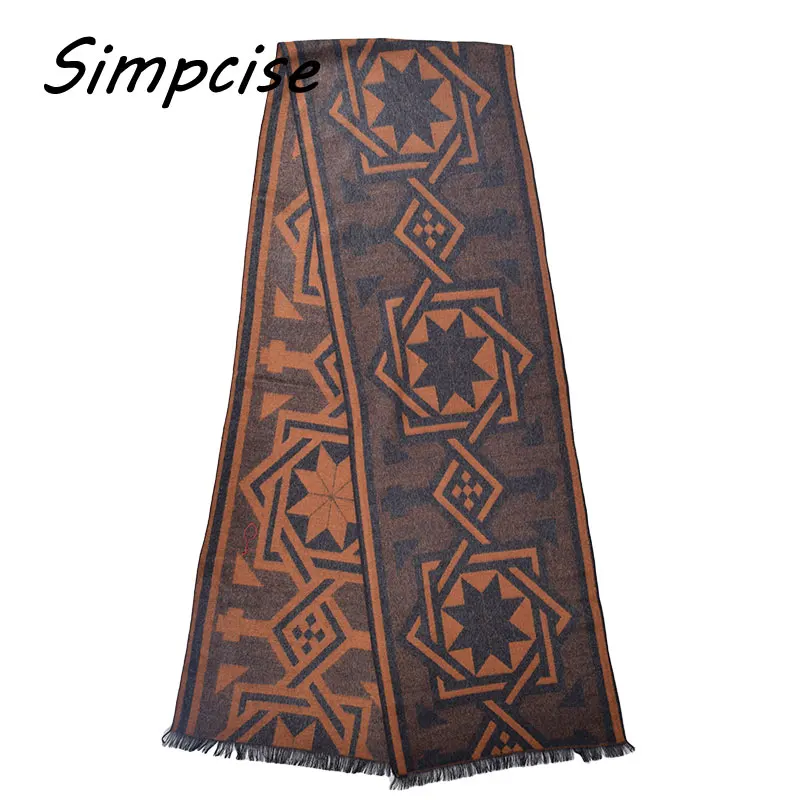 wool scarf mens Men's 2021 new Autumn and winter fashion scarves men  warm wool scarves cashmere scarf A3A18918 mens linen scarf