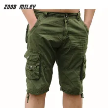Модные Военные мужские шорты Карго Свободные мешковатые армейские зеленые штаны Летние повседневные хлопковые шорты для тренировок Большие размеры