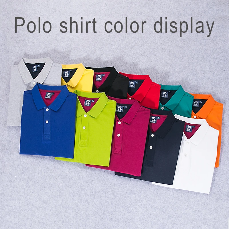 Polo shirt men summer uniforms for work Custom Printed Photo Logo For Business Staff Company Uniform