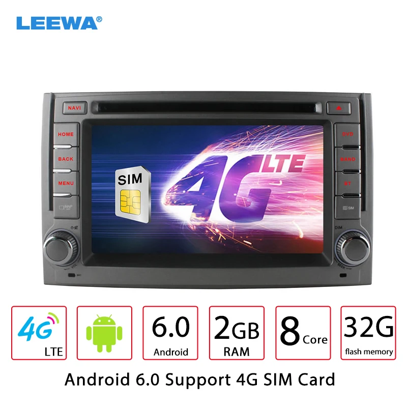 

LEEWA 6.2" Android 6.0 (64bit) DDR3 2G/32G/4G LTE Octa Core Car DVD GPS Radio Head Unit For Hyundai H1/H-1/H3Grand Starex/i800