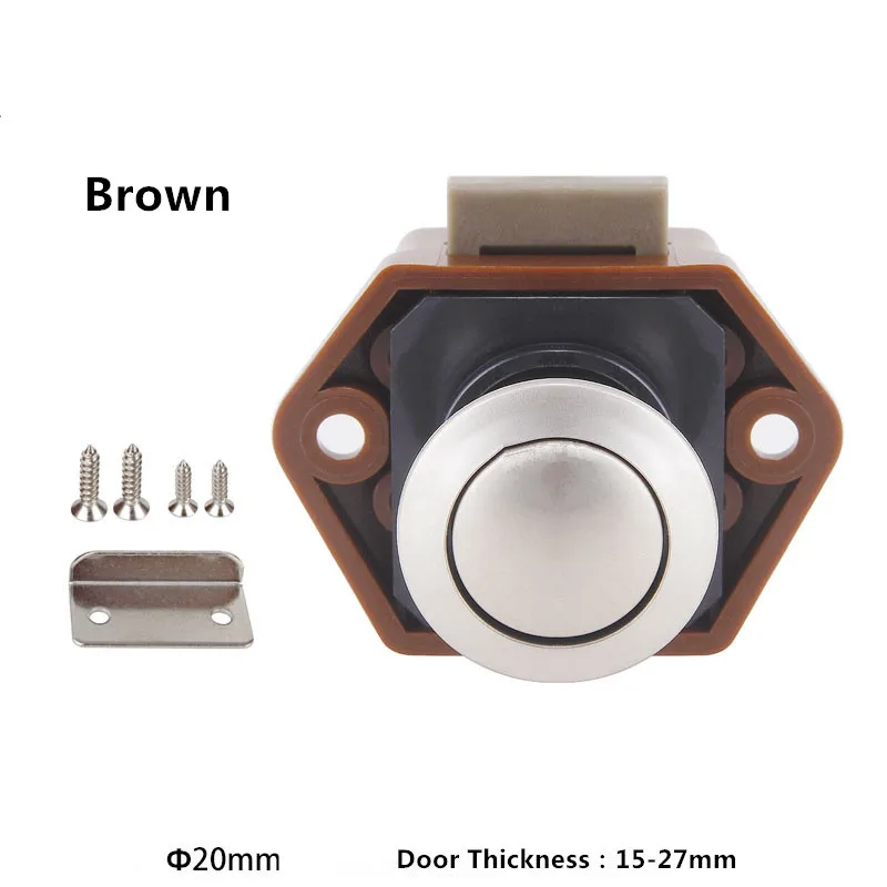 

Button Lock Drawer Lock Camper Car Push Lock Caravan Boat Motor Home Cabinet Drawer Latch Button Locks for Furniture Hardware