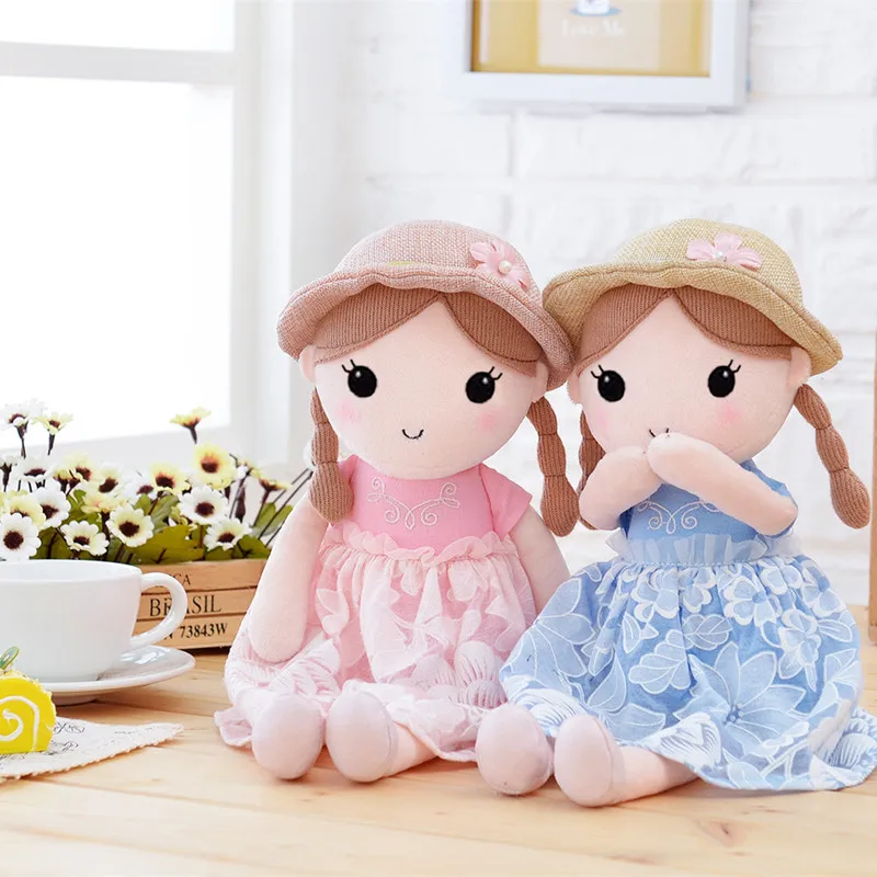 40cm/53cm Cute Spring Girl Plush Dolls Soft Beautiful Stuffed Doll Kids