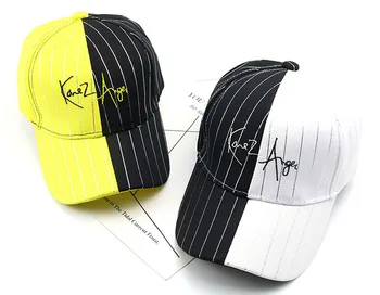 

Baby boy and girl hat Children's baseball cap Striped letters bonnet Spring summer new color matching hat beanies kids snapback