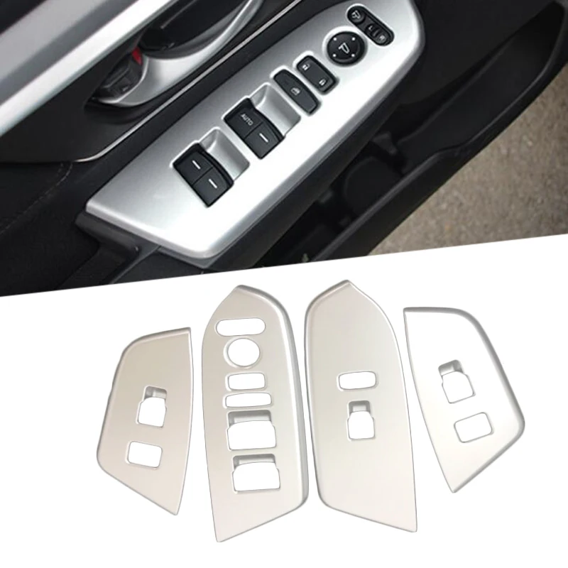 

Door Armrest Trim Window Glass Lifter Controller Switch Button Cover For Honda CRV CR-V 2017 2018 High Equiped ABS Interior