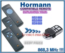 10 pcs HS1 Hormann HS2 HS4 868 mhz código fixo de controle remoto compatível