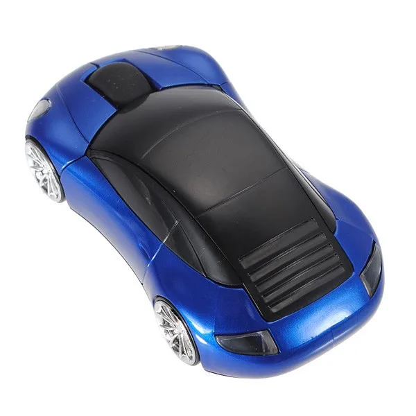 2,4G Автомобильная мышь Porsche, беспроводная мышь с подсветкой, светильник, излучающий всадника, Интернет кафе, беспроводная мышь для ноутбука, автомобильная мышь - Color: Blue