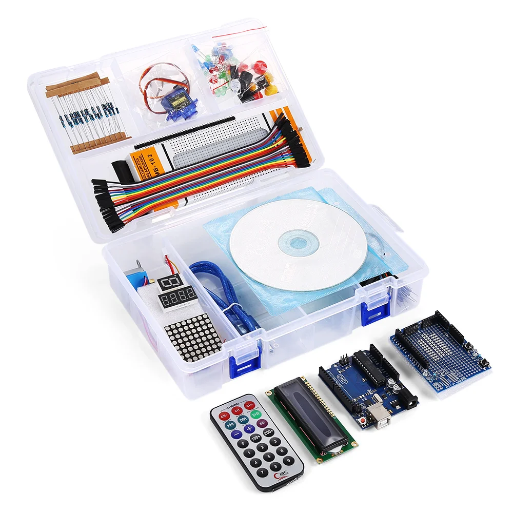 Стартовый набор для Arduino начинающих проекта UNO R3 обновленная версия Обучающий с