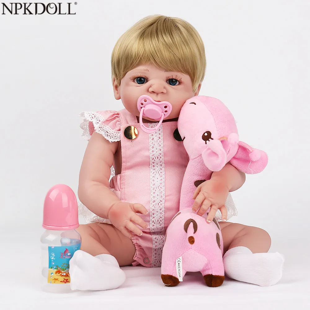 

NPKDOLL Reborn Doll Baby Silicone Girl Gift Princess Babies Vinyl 55cm 22 inch christmas Decoration Fashion Cute Doll Baby