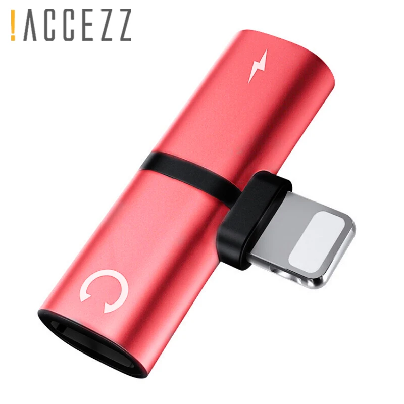 

!ACCEZZ 2 in 1 For Apple Adapter For iphone 7 8 Plus X XS MAX XR Connector Splitter Audio Converter Support Charging Calling