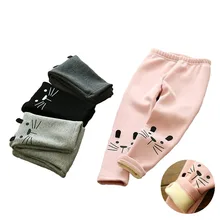 Леггинсы для девочек г., осенние и зимние хлопковые бархатные теплые детские штаны с героями мультфильмов штаны для девочек от 4 до 8 лет детские леггинсы