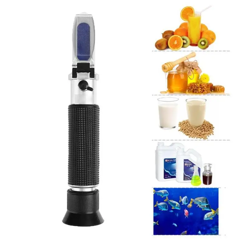 

Professional Handheld Salinity Refractometer Hydrometer 0-100% Aquarium Sea Water Salt Hydrometer Tester