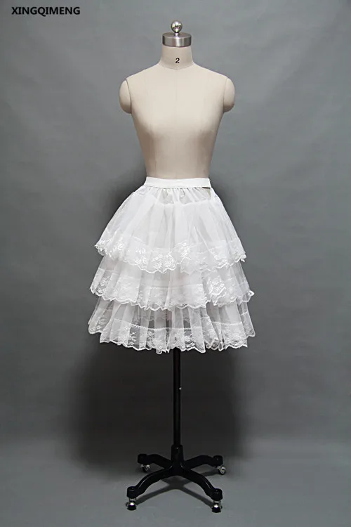 Three Ruffle Layers Lace Children Petticoat without Hoops Little Girl