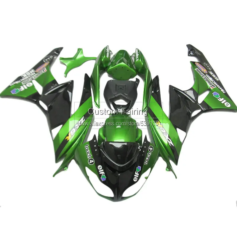 ABS Фабричный обтекатель комплект для Kawasaki ZX6R ZX-6R ниндзя 09-12 2009 2010 2011 2012 зеленый металлик Обтекатели CD31