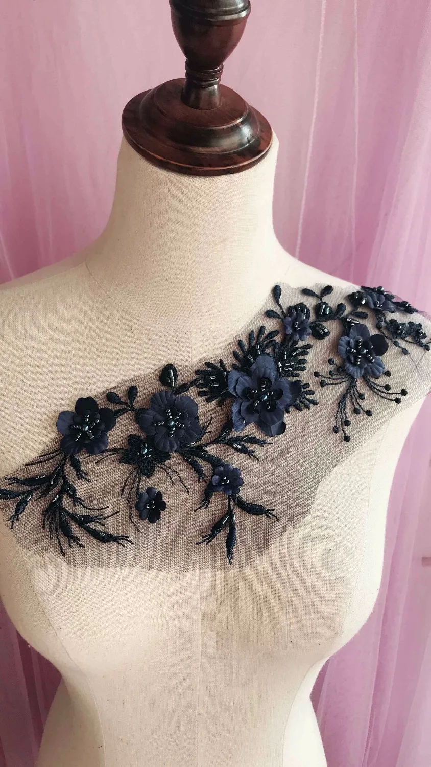tulle with lace appliques