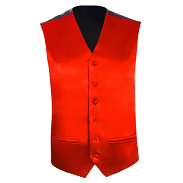 Mens Wedding Waistcoat Groom (Red 4XL/UK 48)in Vests from Men's
