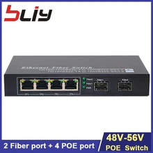Bliy 4 гигабитный коммутатор poe медиаконвертер sfp plus poe оптоволоконный коммутатор производителей с 2 sfp портами и 4 poe портами FTTH
