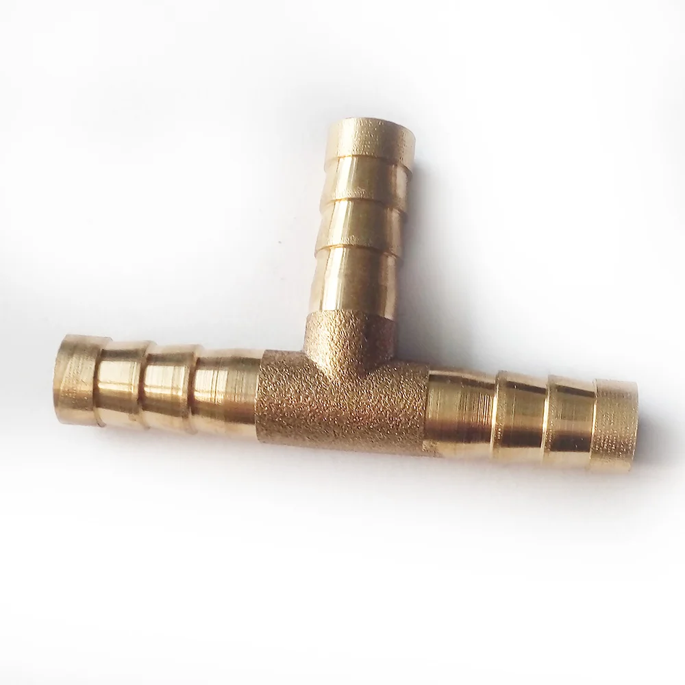 5-Pack Hose Barb Tee for 3/8" ID Hose Brass 3-Way Fitting Fuel Water <HBT2-06 
