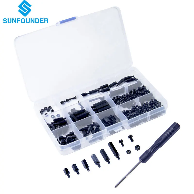 Parafusos de Náilon Espaçadores para Arduino Sunfounder Sortidas M2.5 Porca Standoffs Raspberry pi Faça Você Mesmo Aeronaves Fpv rc Drone pc Mods 210 Pçs m3