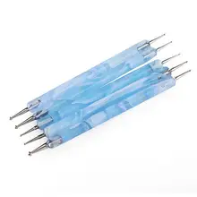 5X2 способа инструмент для рисования точек на ногтях ручка для дизайна ногтей Живопись Инструмент для дизайна ногтей в горошек ружье гвоздя набора Инстурмент для украшения