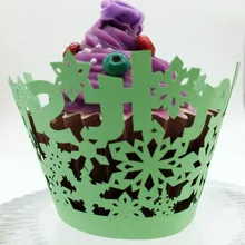 Лазерная резка облаков дизайн бумага для выпечки 100 шт./компл. лоза филигранная кекс обертка маффины обертка объемный край 8Z