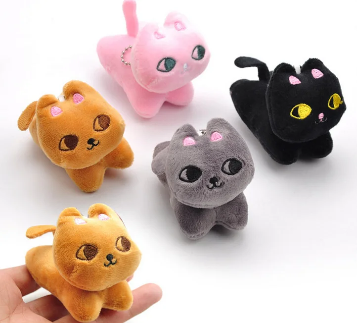 

7cm Little Cat Plush Toy Stuffed Toy , 1pc Color Random Pendant Keychain Gift Plush Toy For Wedding Bouquet Doll Toy J0035