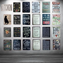 Семья Оловянная табличка металлический Винтаж настенный художественный плакат Бар Гараж дома металлическая пластина декор Куадрос 30X20 см A-6263