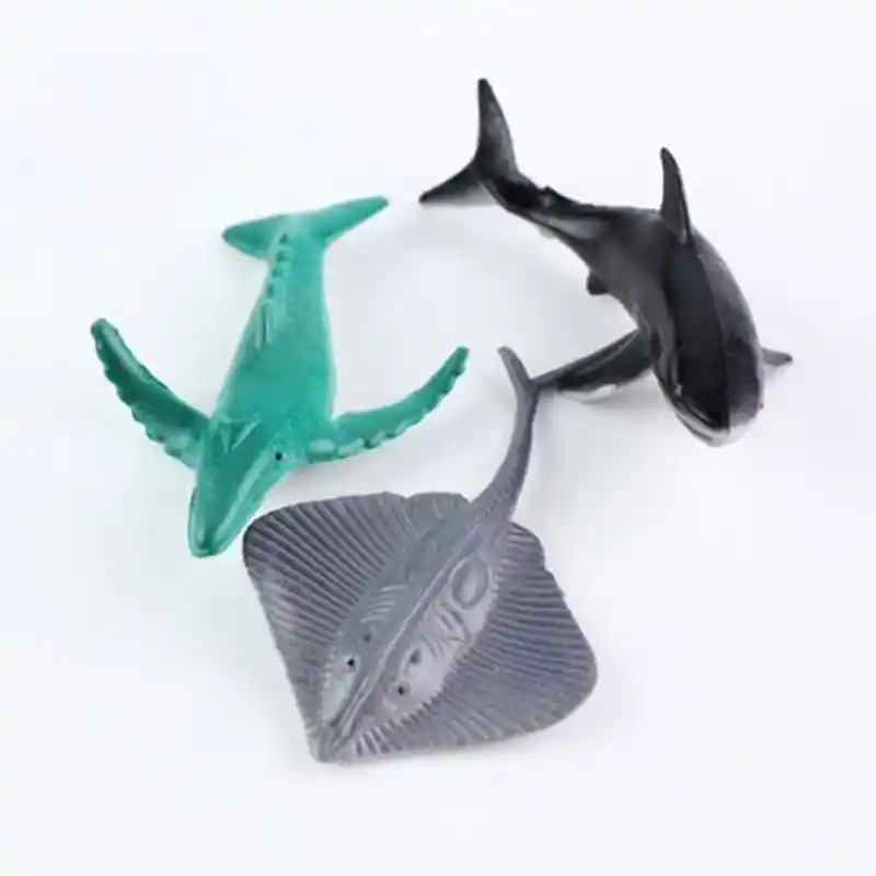 small plastic sea creatures