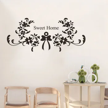 

Sweet Home flower vine Wall Sticker Living room sofa bedroom background home decoration stickers Mural PVC Decals wallpaper