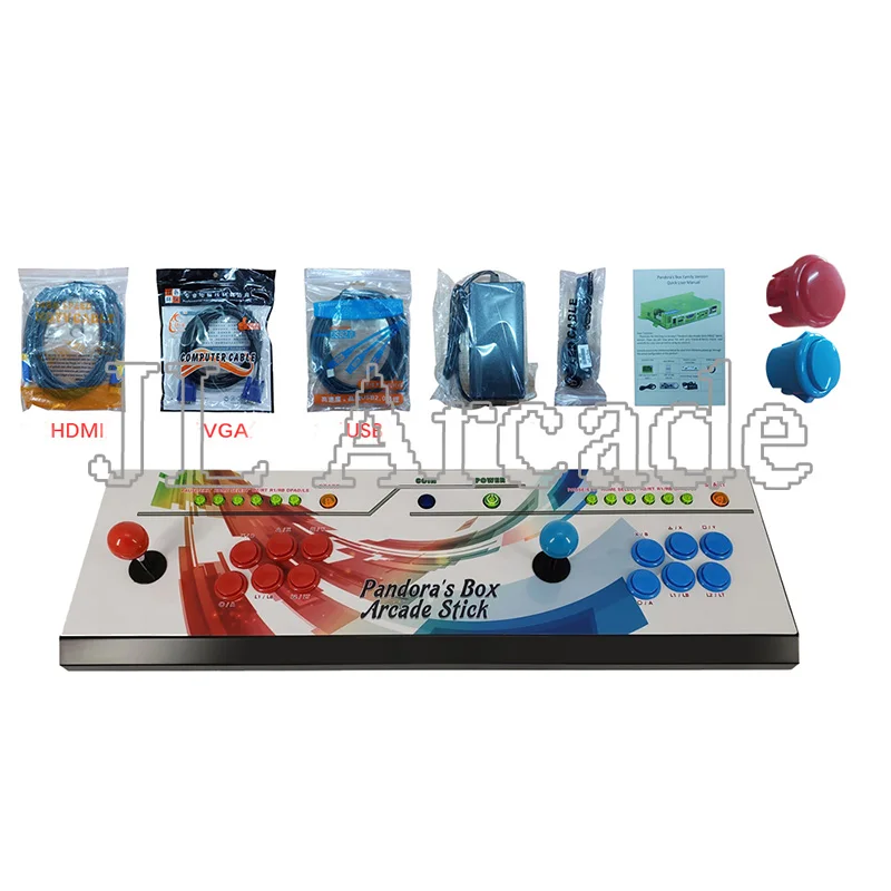 

2019 Pandora Box 9 1500 in 1 Video Games Arcade Stick Console 2 Players joystick led button Pandora's box 5 plus Version console