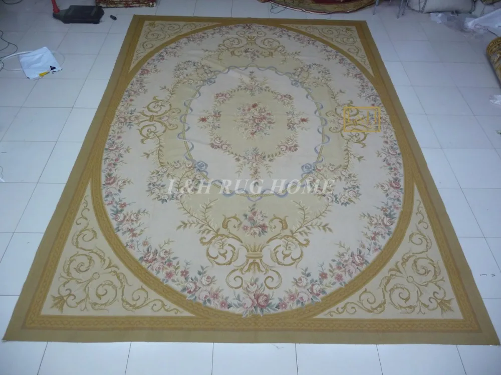 8,2 'x11. 4' французские Aubusson плетеные коврики ручной работы aubusson ковры