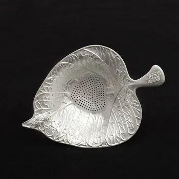 

Creative Pure Silver Bodhi Leaf Tea Tea funnel Leakage Filter Net Tea Set Tea Court Accessories Household